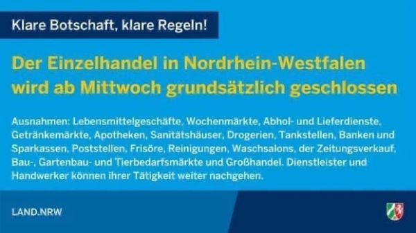 Schließung der Geschäfte