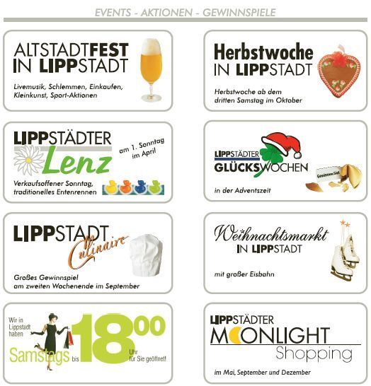 Überblick über die Events und Aktionen